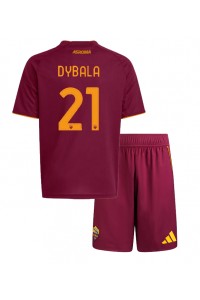 Fotbalové Dres AS Roma Paulo Dybala #21 Dětské Domácí Oblečení 2025-26 Krátký Rukáv (+ trenýrky)